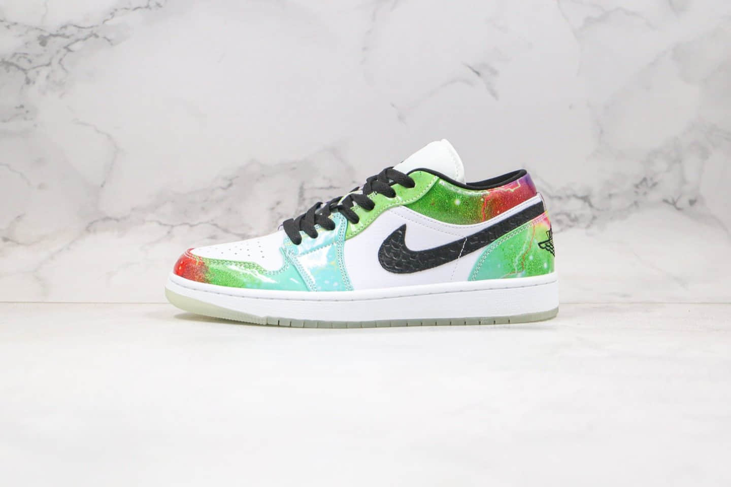 乔丹Air Jordan 1 Low纯原版本低帮AJ1星云扎染渐变图案内置气垫原盒原标 (ID:41296) - 图片1