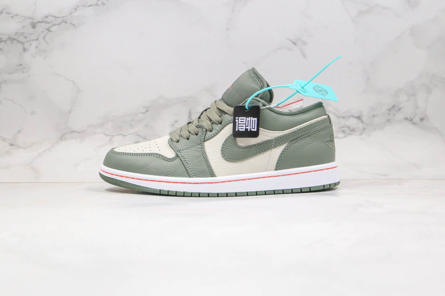 乔丹AIR JORDAN 1 LOW纯原版本低帮AJ1橄榄绿色原楦头纸板打造原盒原标 (ID:41513) - 图片1