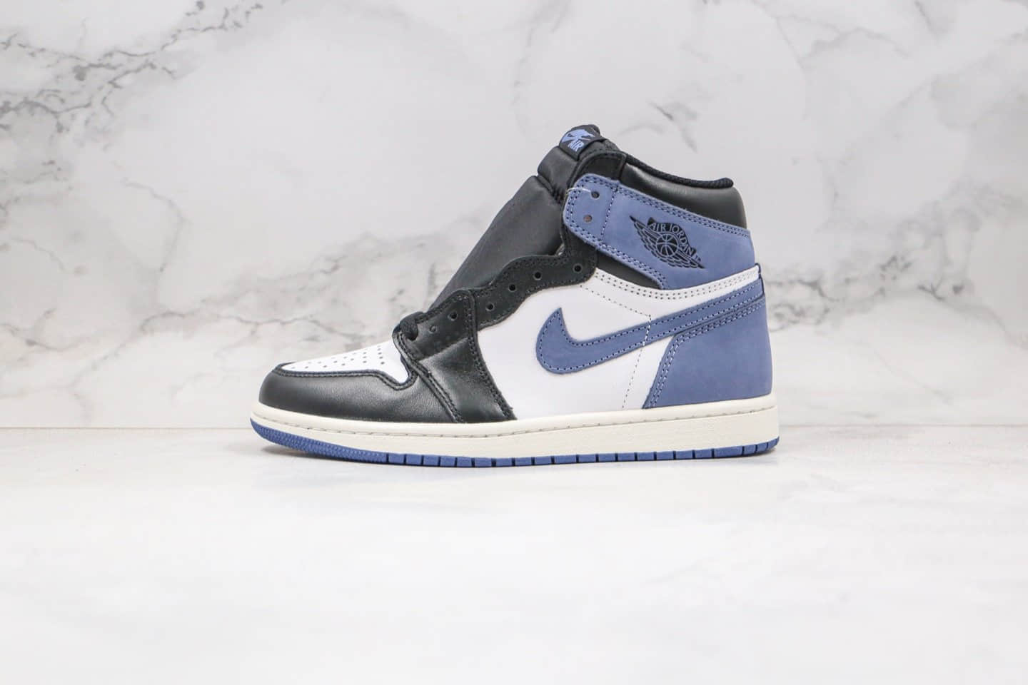 乔丹Air Jordan 1 High OG White Court Purple纯原版本高帮AJ1黑蓝色贪玩蓝月正确后跟定型原楦头纸板打造 (ID:41577) - 图片1