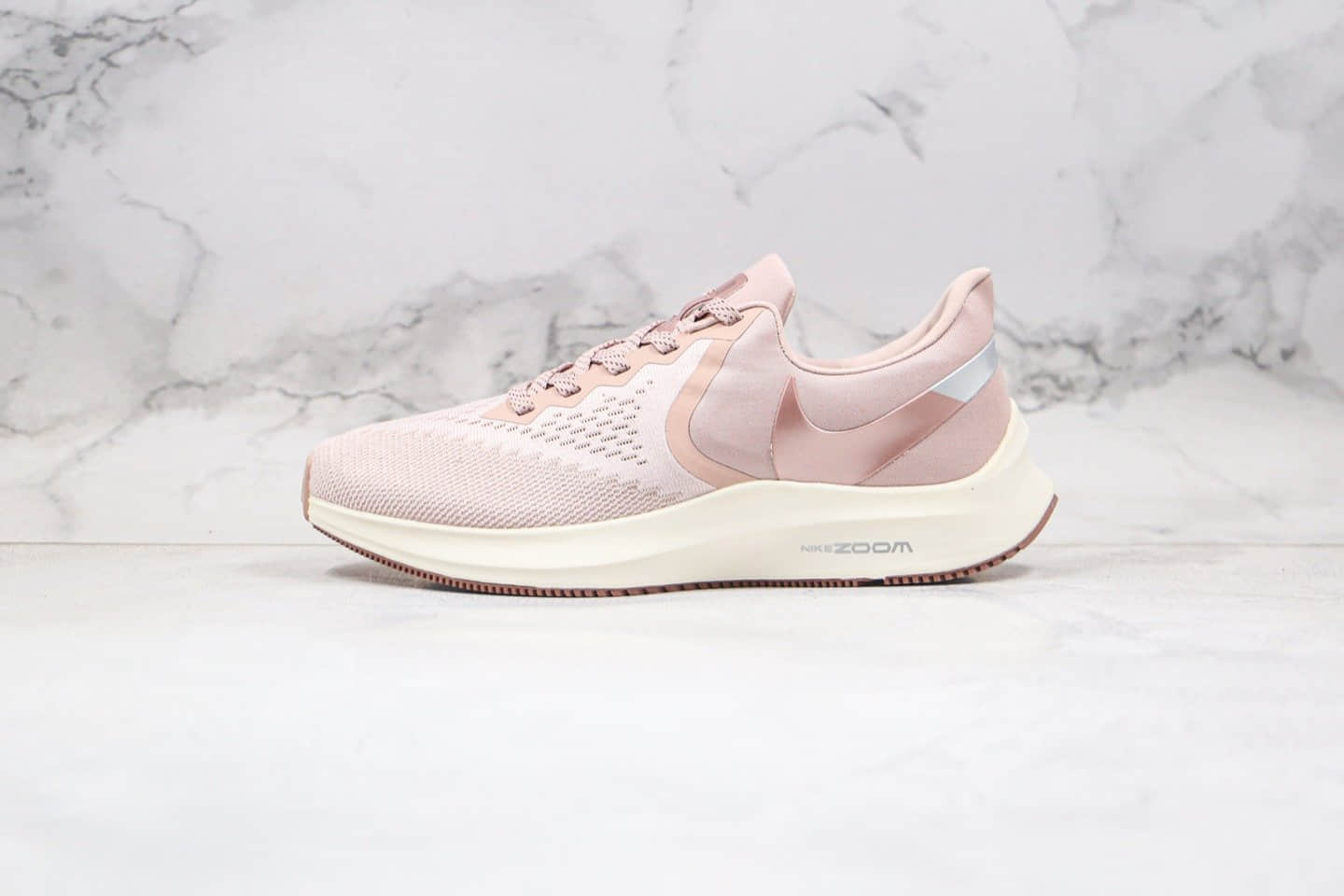 耐克Nike Air Zoom Winflo 6纯原版本登月6代跑步鞋肉粉色豆沙粉色原楦头纸板打造 (ID:41585) - 图片1