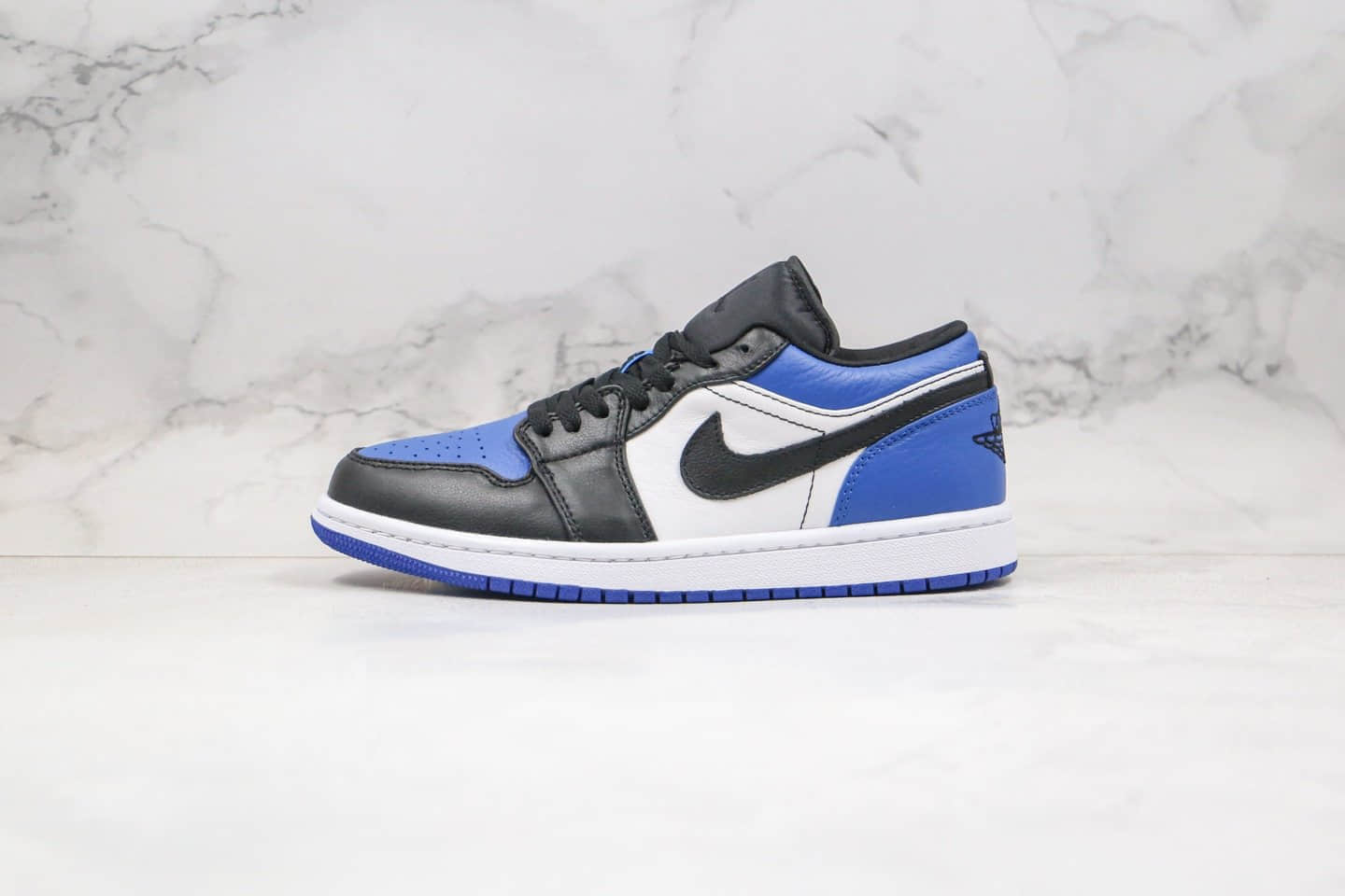 乔丹Air Jordan 1 Low纯原版本低帮AJ1皇家蓝黑蓝脚趾内置气垫原盒原标 (ID:41602) - 图片1