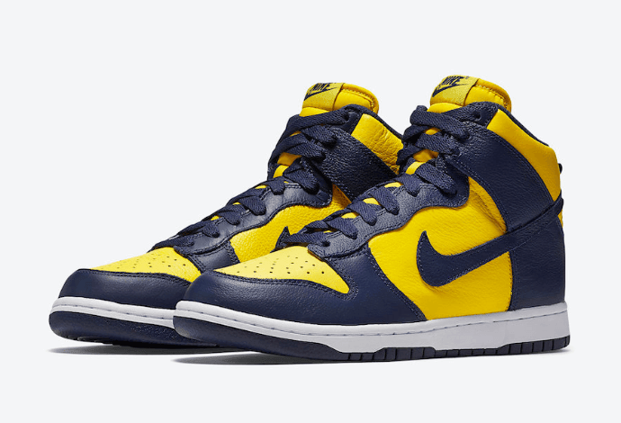 Nike Dunk High密歇根大学配色复刻回归!今年9月登场! 货号:CZ8149-700