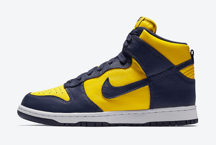 Nike Dunk High密歇根大学配色复刻回归!今年9月登场! 货号:CZ8149-700