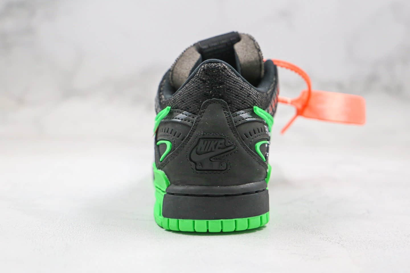 耐克Nike Air Rubber Dunk x OFF-WHITE纯原版本联名款OW DUNK复古板鞋黑绿色原档案数据开发 货号:CU6015-001