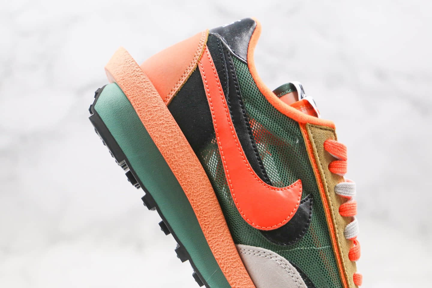耐克Nike LDWaffle x Sacai纯原版本联名款华夫走秀鞋鲨鱼橙绿色原档案数据开发 货号:BV0073-081