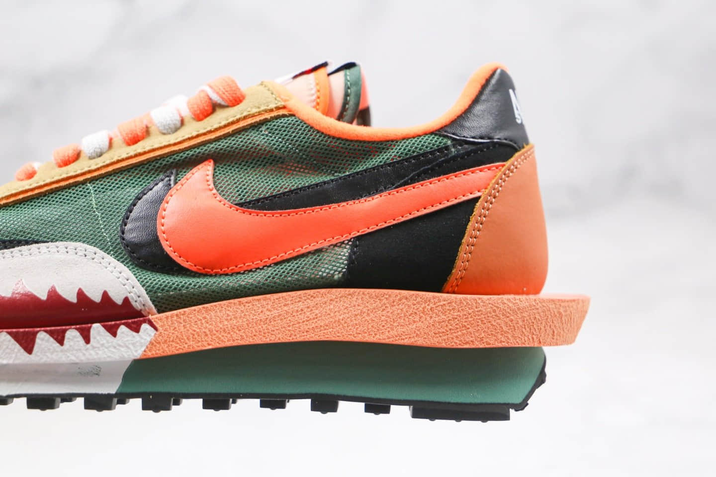 耐克Nike LDWaffle x Sacai纯原版本联名款华夫走秀鞋鲨鱼橙绿色原档案数据开发 货号:BV0073-081