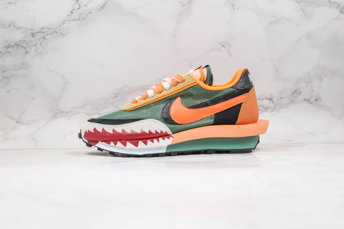 耐克Nike LDWaffle x Sacai纯原版本联名款华夫走秀鞋鲨鱼橙绿色原档案数据开发 货号:BV0073-081