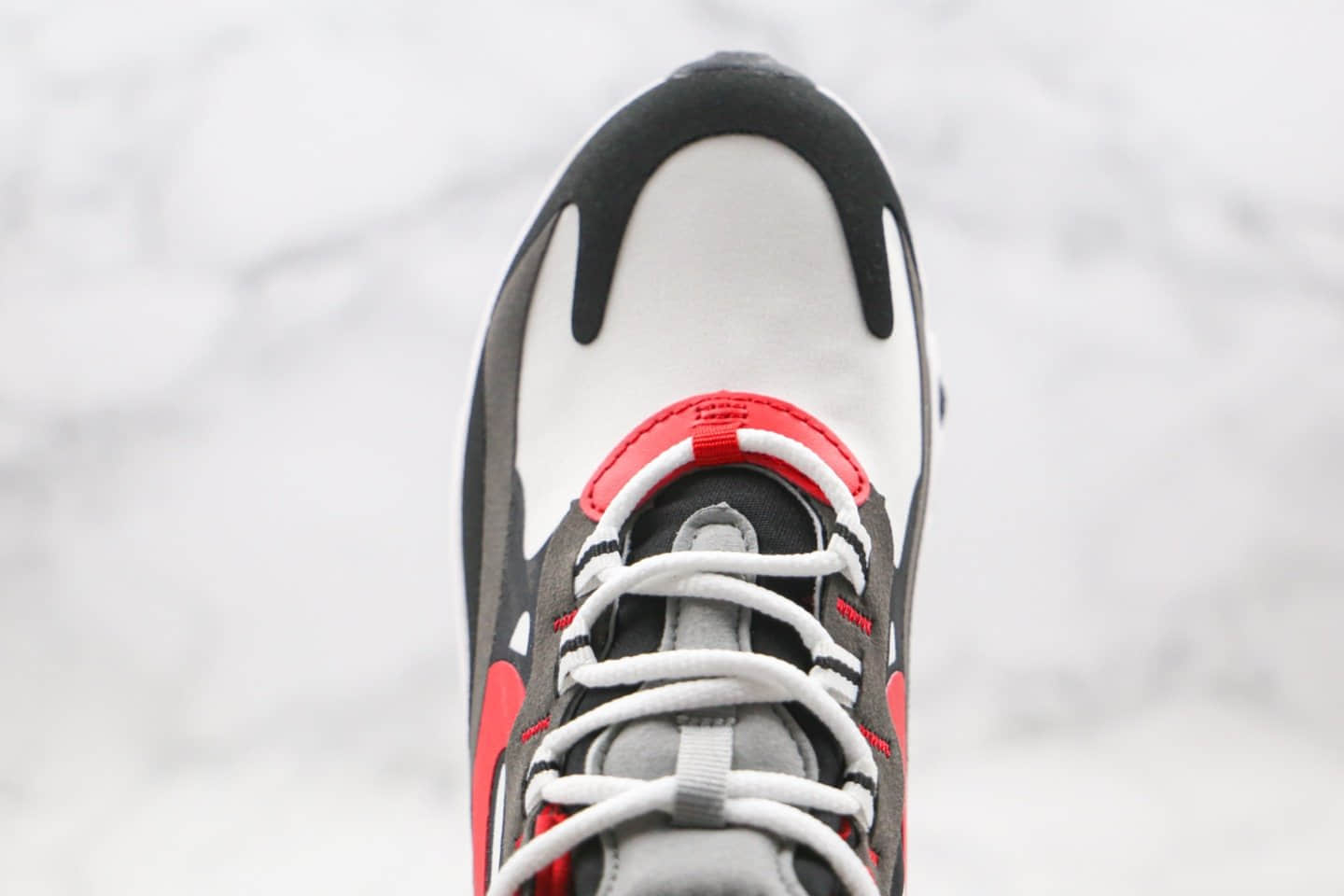 耐克Nike Air Max 270 React BAUHAUS纯原版本半掌气垫Max270灰红色气垫鞋原楦头纸板打造 货号:CI3866-002