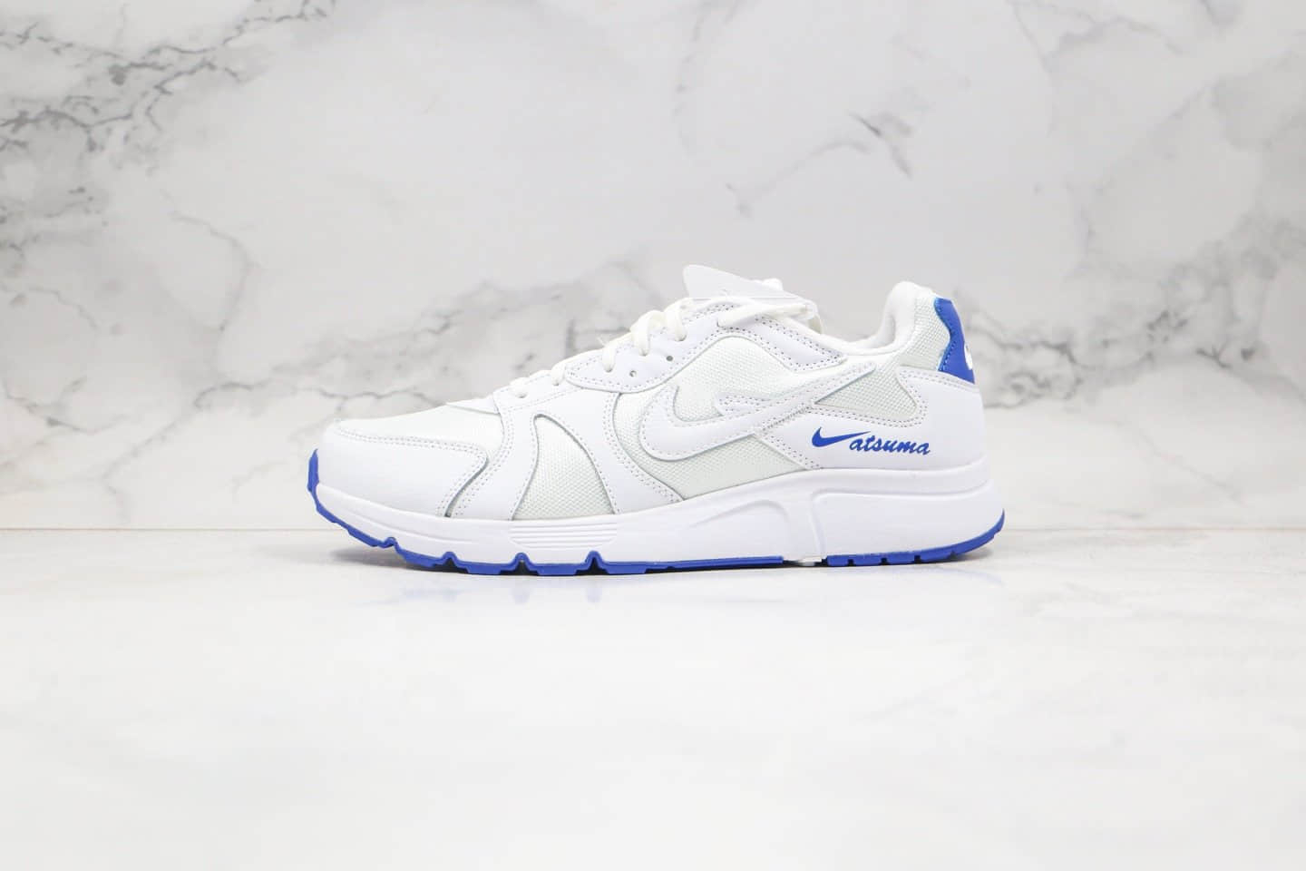 耐克Nike Atsuma纯原版本复古慢跑鞋白蓝色原鞋开模一比一打造 货号:CD5461-101