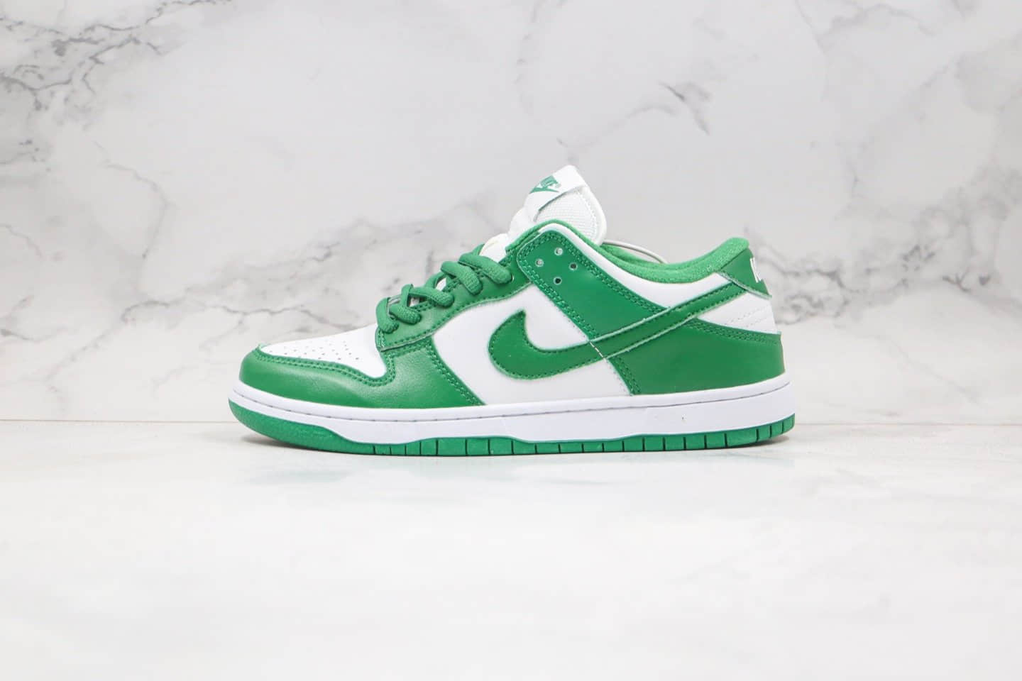 耐克Nike Dunk Low Pro 2020版纯原版本低帮SB DUNK板鞋白绿色内置Zoom气垫原楦头纸板打造 (ID:42092) - 图片1