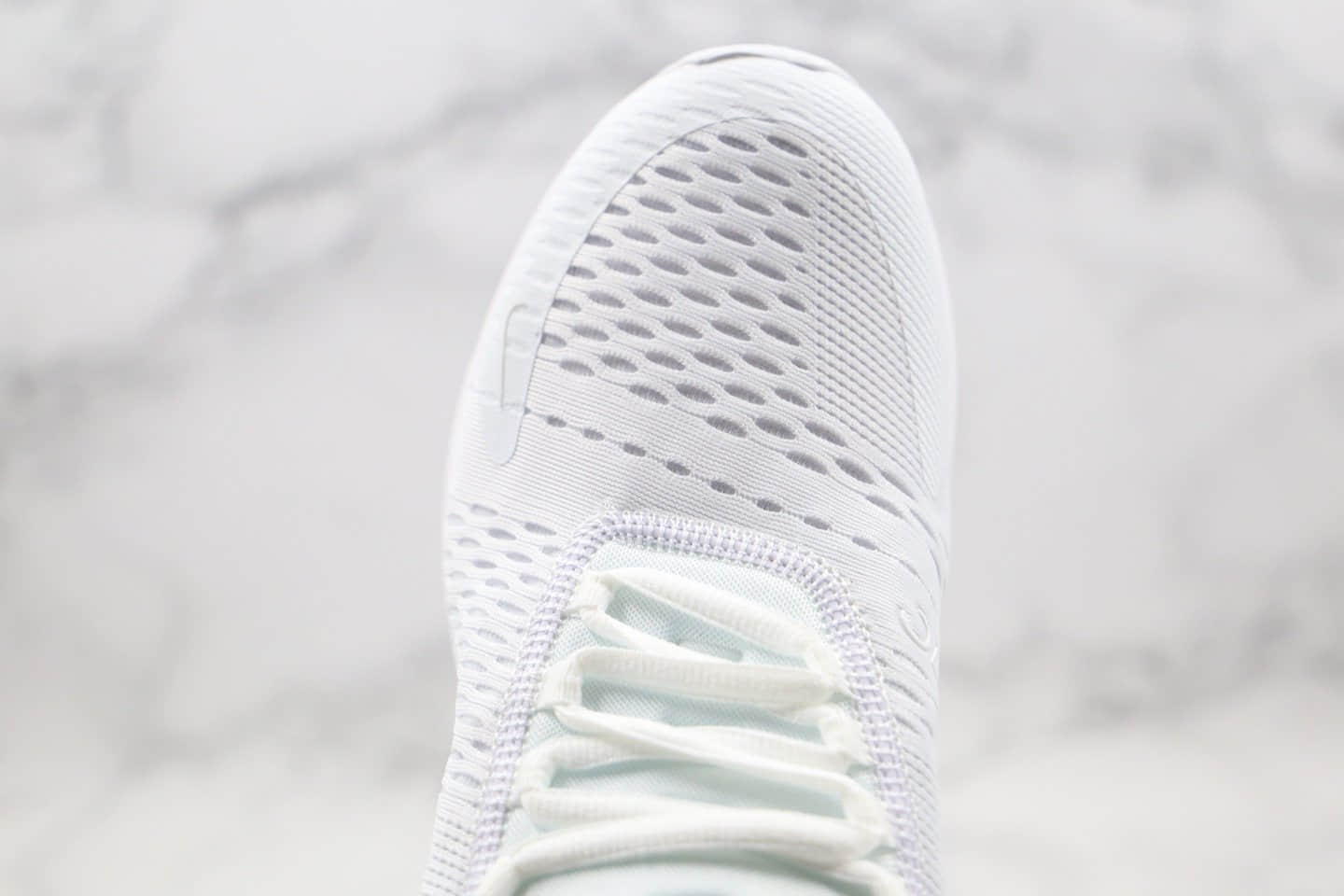 耐克Nike Air Max 270公司级版本半掌气垫跑鞋白蓝色原厂小潘气垫 货号:CI2671-105