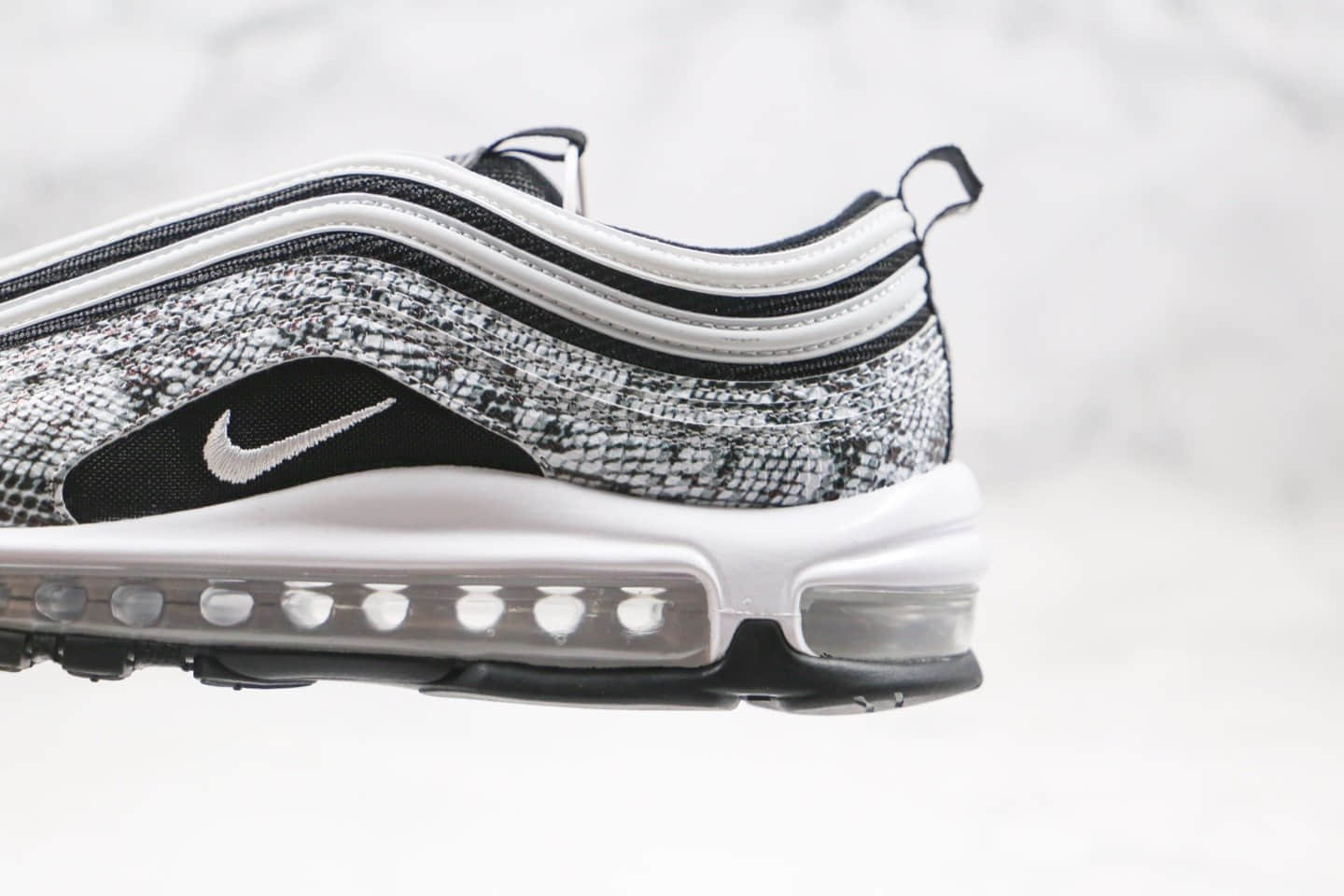 耐克Nike Air Max 97纯原版本子弹头Max97全掌气垫黑白蛇纹内置气垫 货号:CT1549-001