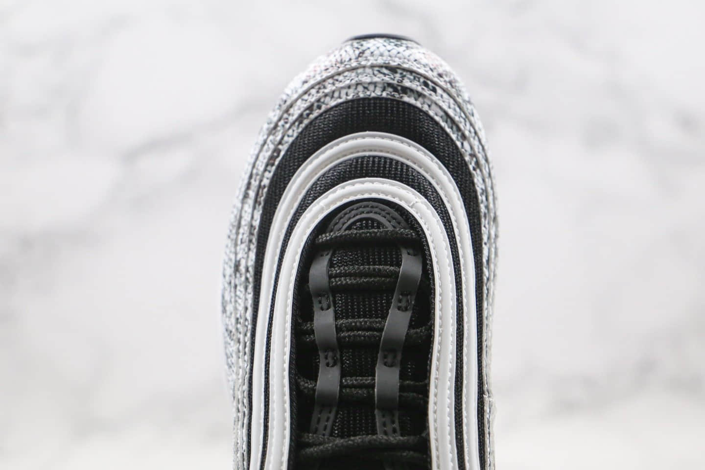 耐克Nike Air Max 97纯原版本子弹头Max97全掌气垫黑白蛇纹内置气垫 货号:CT1549-001