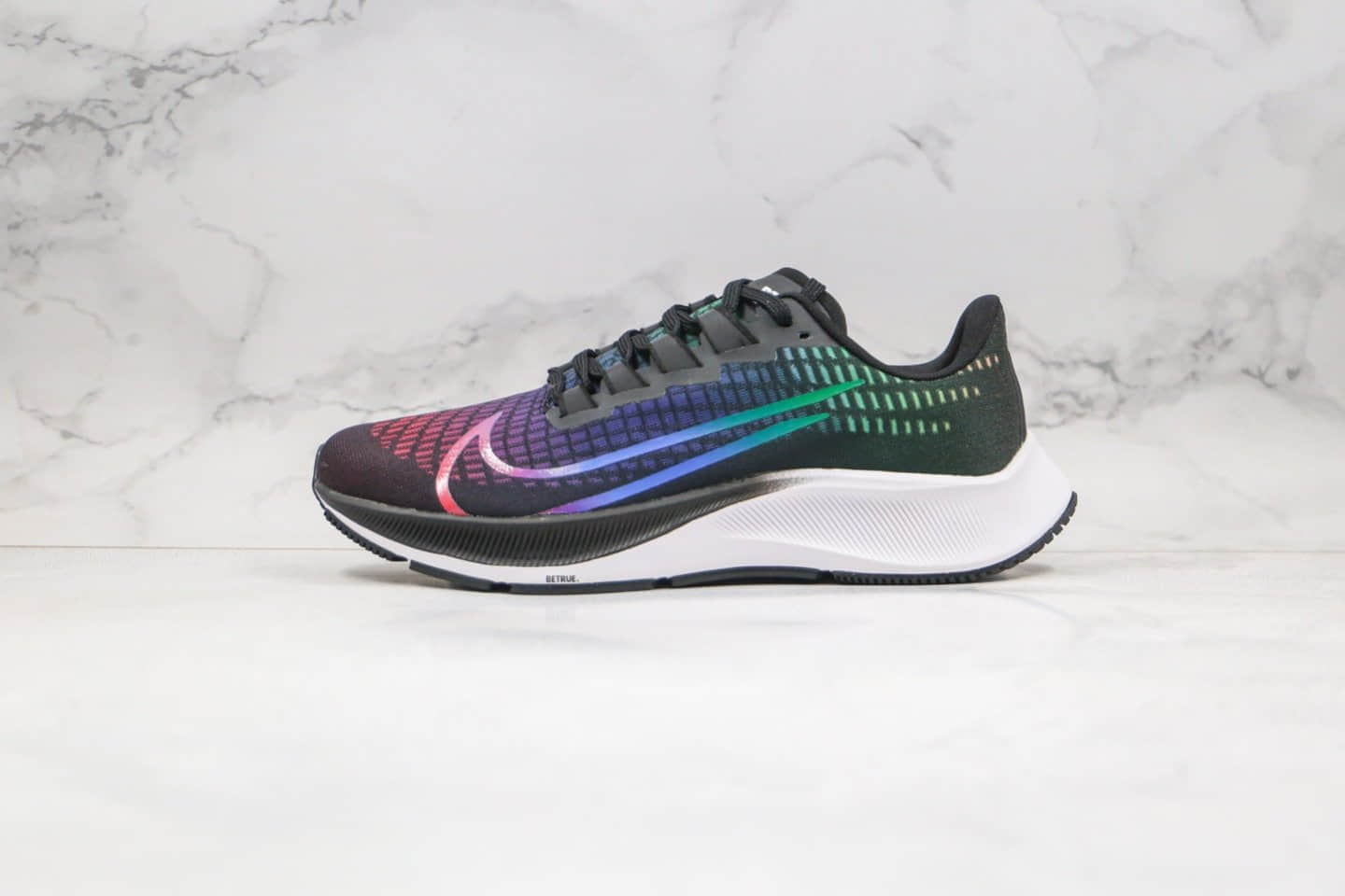 耐克Nike Zoom Pegasus 37纯原版本登月37代黑彩虹区分市面通货版本 (ID:42296) - 图片1