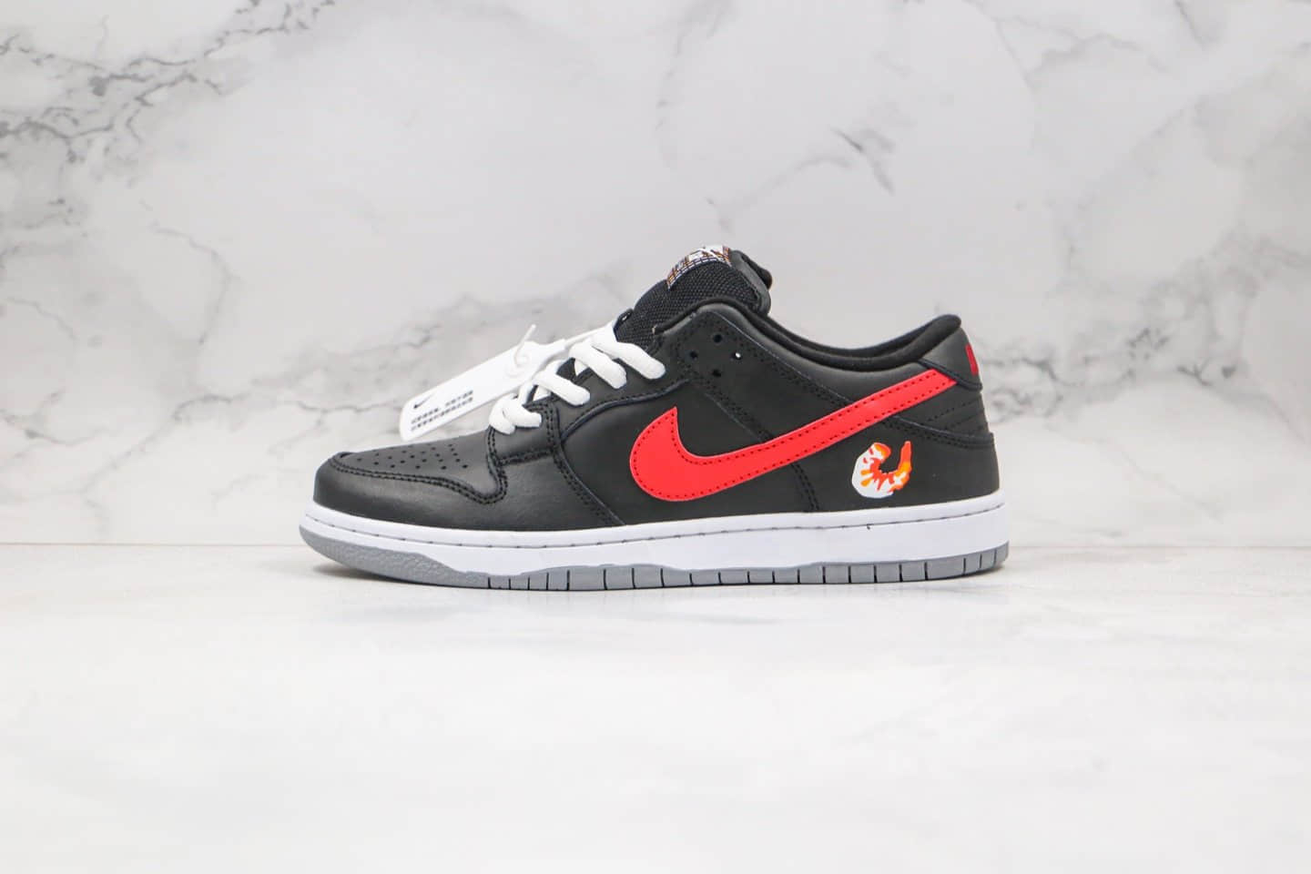 耐克Nike Dunk SB Low Shrimp纯原版本低帮板鞋黑红烤虾官方同步细节 货号:313170-060