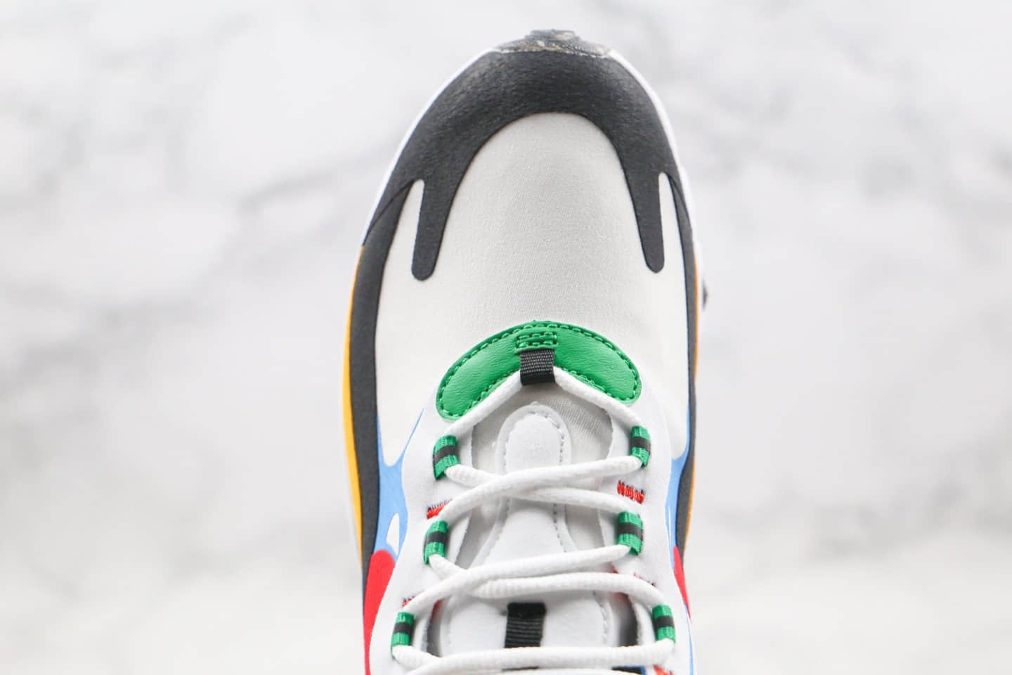 耐克Nike AIR MAX 270 React纯原版本半掌气垫Max270彩虹七彩色内置真小潘气垫原盒原标 货号:DA2610-161