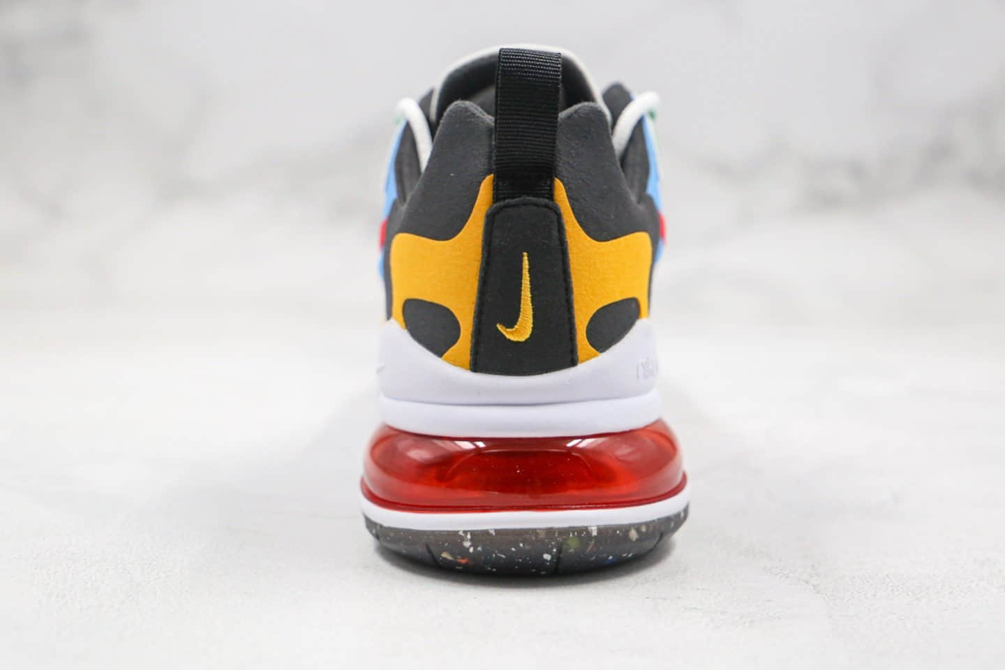 耐克Nike AIR MAX 270 React纯原版本半掌气垫Max270彩虹七彩色内置真小潘气垫原盒原标 货号:DA2610-161