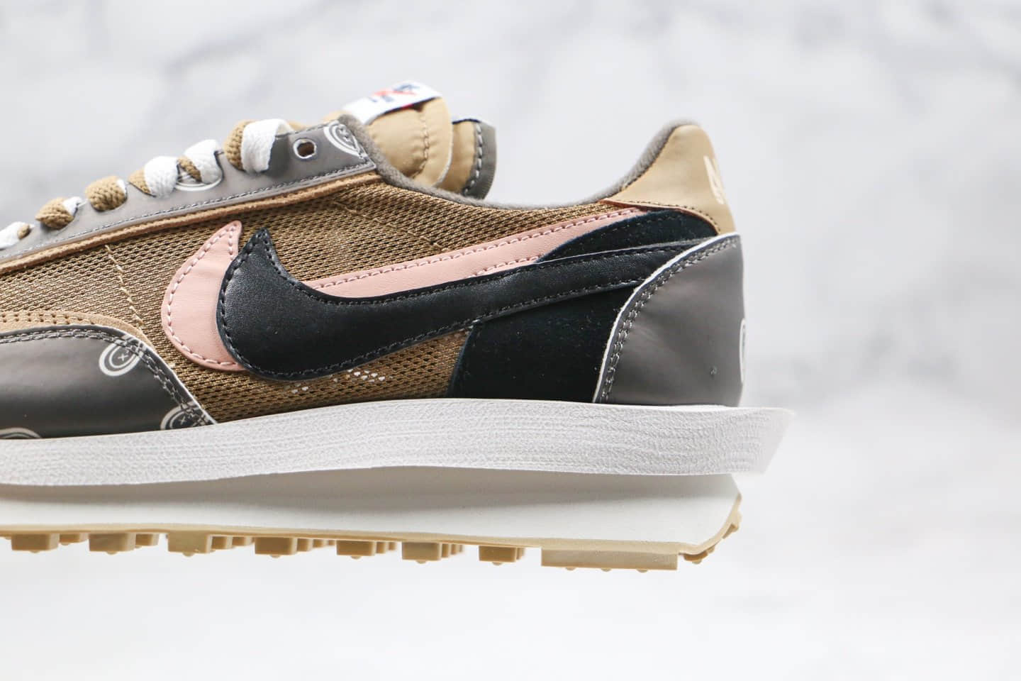 耐克Sacai x Nike LVD Waffle Daybreak纯原版本联名走秀款华夫跑鞋腰果花原盒正确钢印 货号:BV5053-001