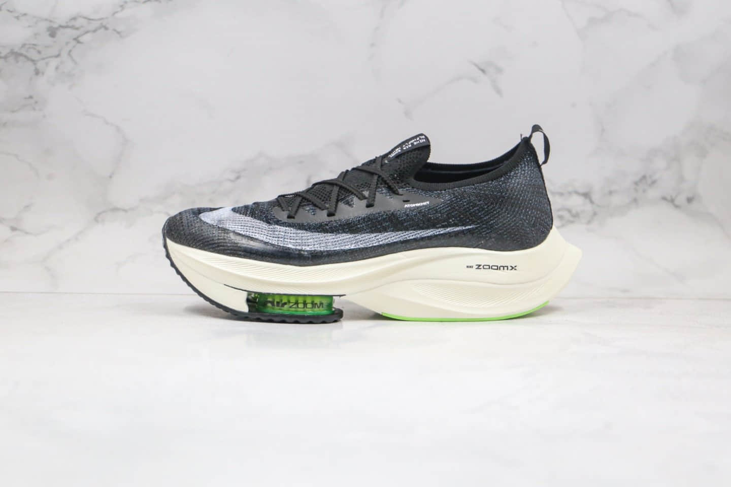 耐克Nike Air Zoom Alphafly NEXT％纯原版本马拉松跑鞋破2系列黑白色内置真碳板气垫支持高强度长跑 (ID:43576) - 图片1