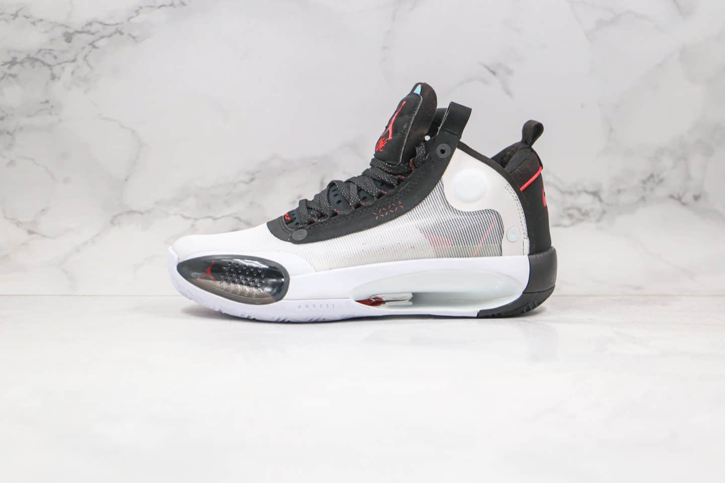 乔丹Air Jordan XXXIV Eclipse纯原版本高帮篮球鞋AJ34黑白色篮球鞋内置真实气垫支持实战 货号:BQ3381-100