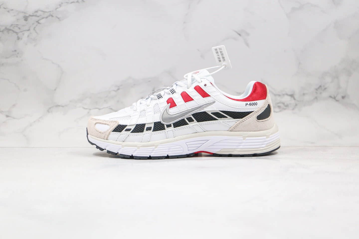 耐克Nike P-6000纯原版本复古科技个性老爹鞋白黑红色原盒原标 货号:CV3038-100