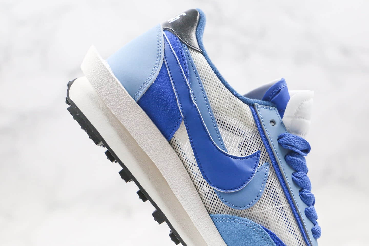 耐克Nike LVD Waffle Daybreak x Sacai联名款纯原版本低帮华夫走秀鞋白蓝色原楦头纸板打造原盒原标 货号:BV2552-401