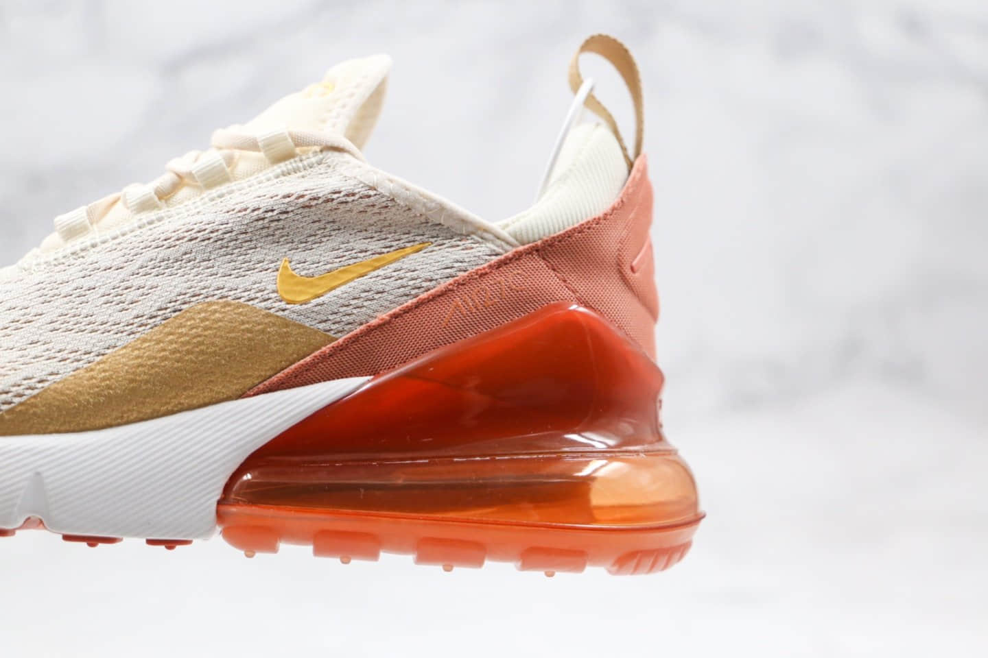 耐克Nike Air Max 270纯原版本半掌气垫Max270米白红色满天星内置真小潘气垫原盒原标 货号:AH6789-203