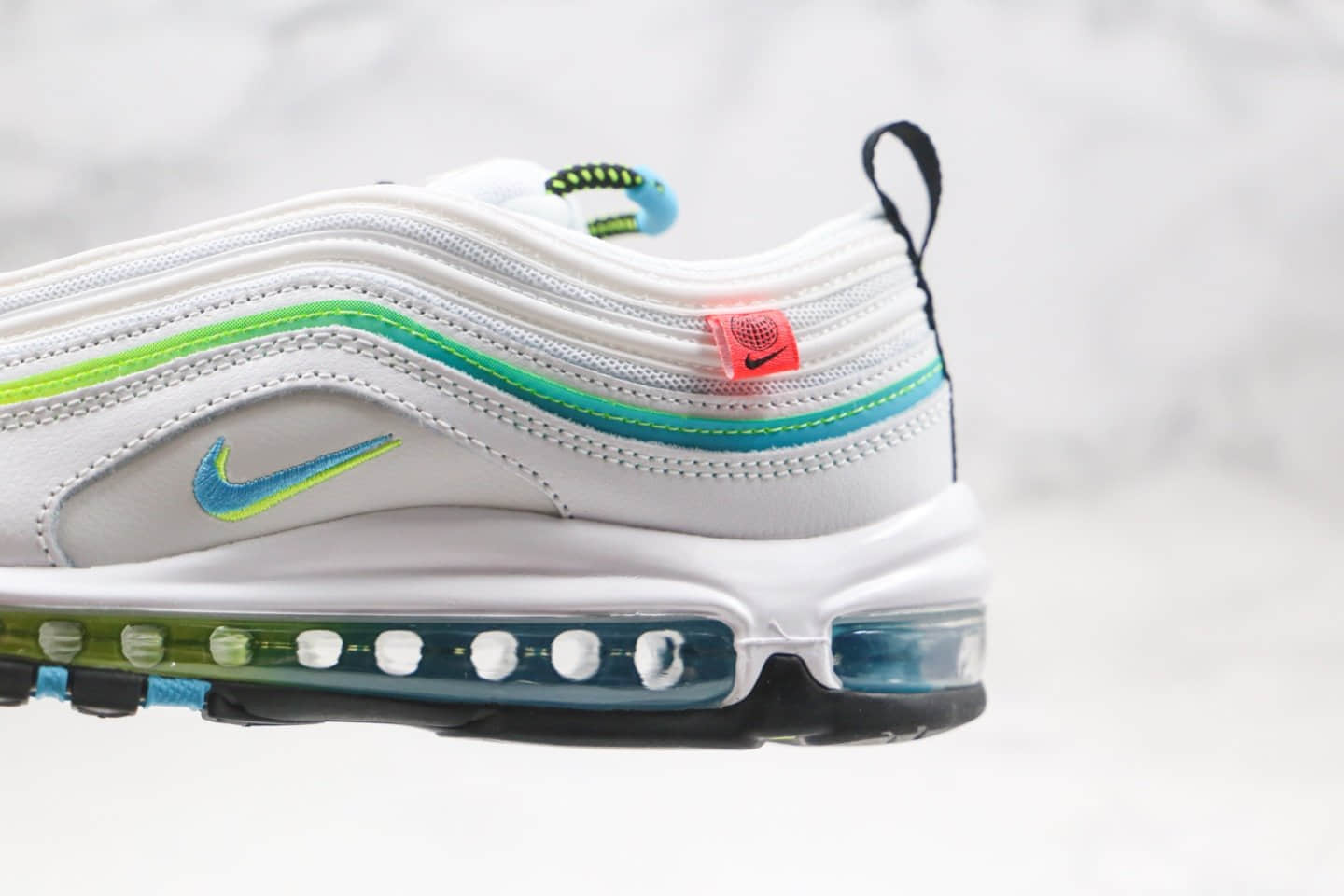 耐克Nike Air Max 97 Soft Pink纯原版本地球子弹头Max97气垫鞋渐变绿色内置真实气垫 货号:CZ5607-100