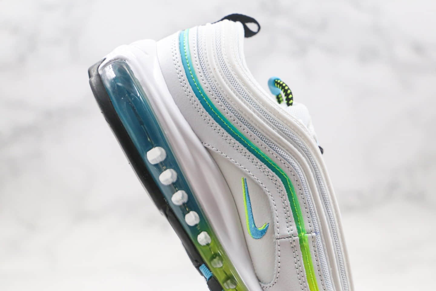 耐克Nike Air Max 97 Soft Pink纯原版本地球子弹头Max97气垫鞋渐变绿色内置真实气垫 货号:CZ5607-100