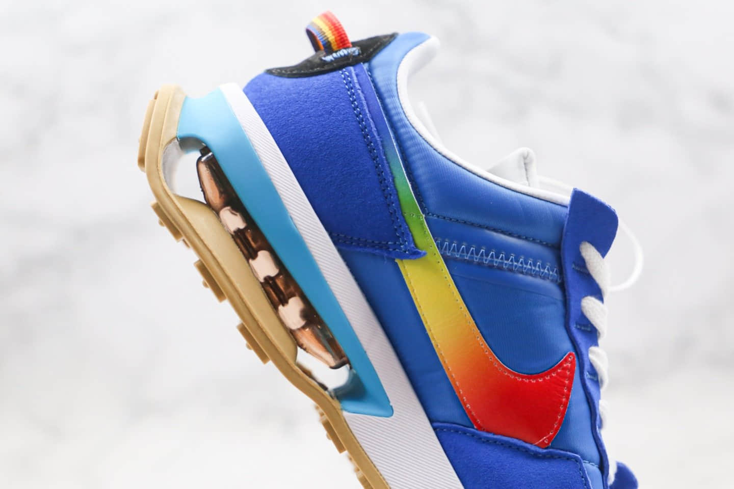 耐克Nike Air Max 270 Pre-Day纯原版本Max270气垫鞋尼龙布蓝橙色渐变彩虹钩原盒原标 货号:971265-001