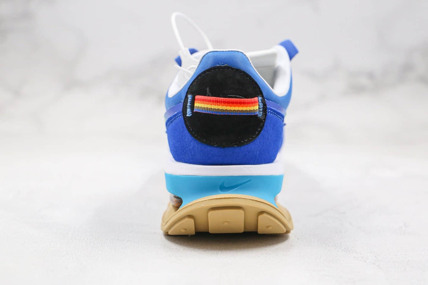 耐克Nike Air Max 270 Pre-Day纯原版本Max270气垫鞋尼龙布蓝橙色渐变彩虹钩原盒原标 货号:971265-001
