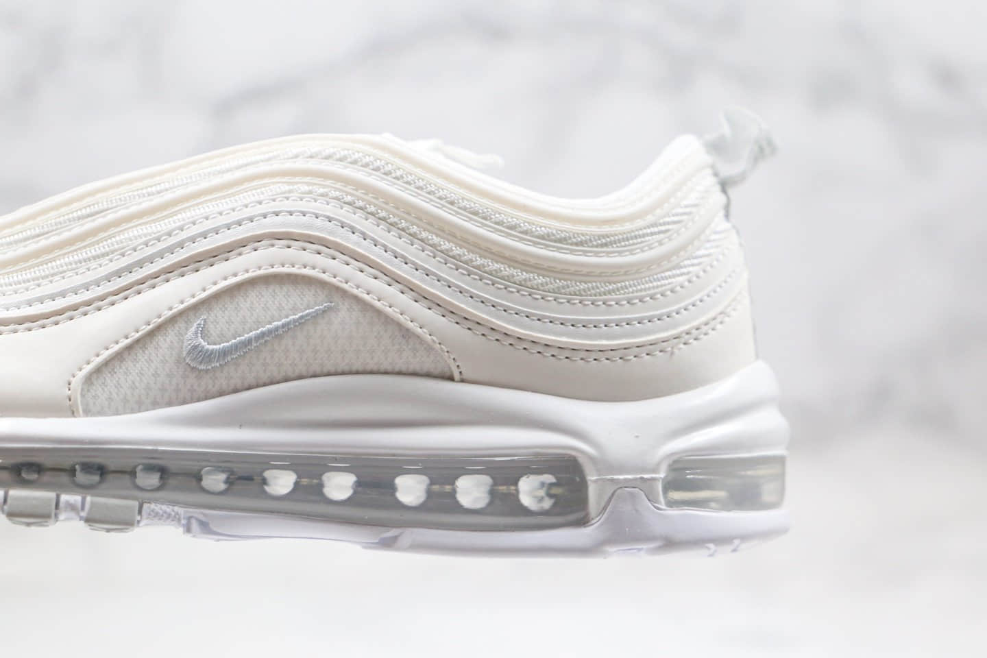 耐克Nike Air Max 97 SE纯原版本子弹头气垫鞋Max97白色内置真小潘气垫原档案数据开发 货号:921733-100