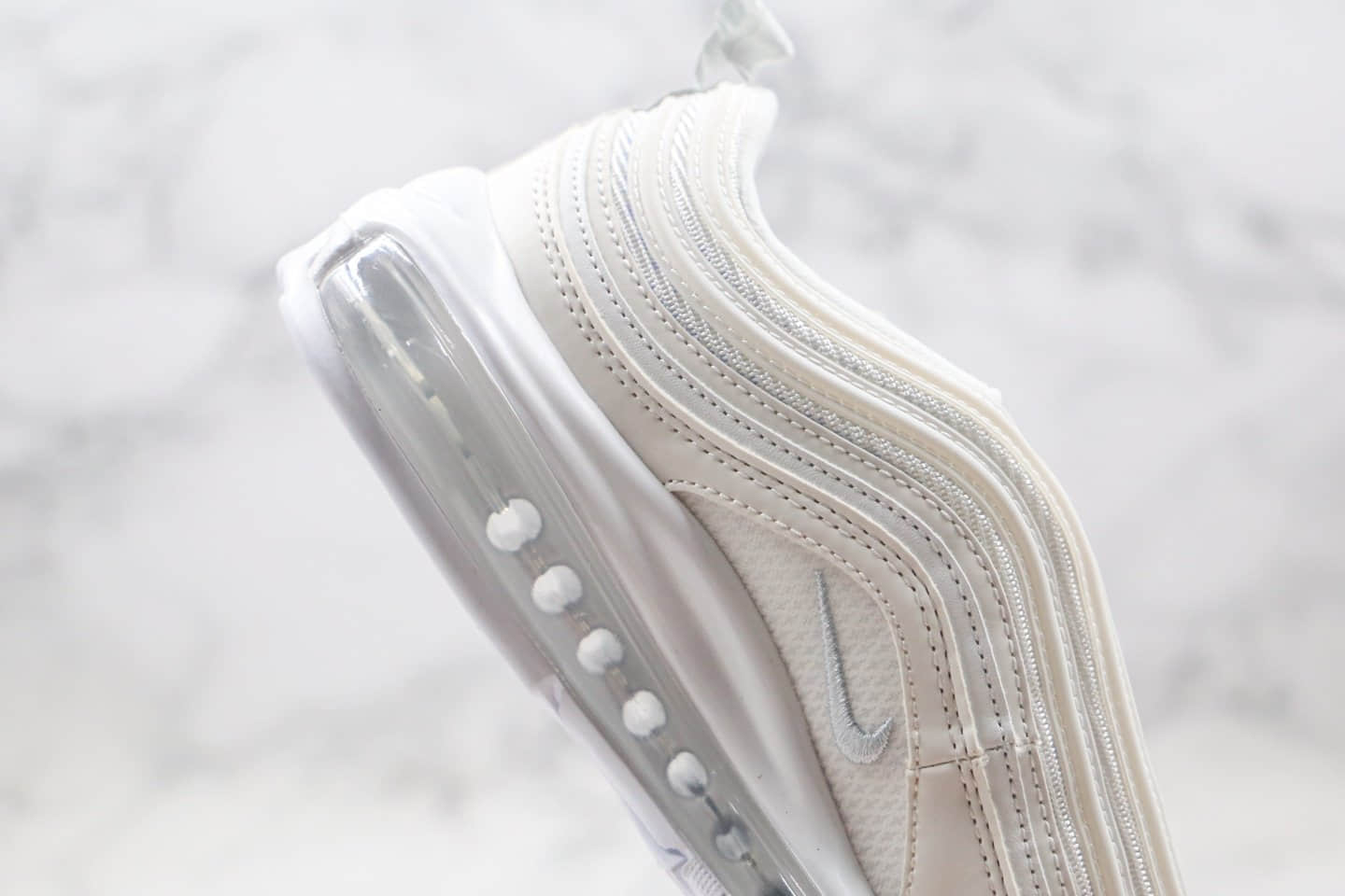 耐克Nike Air Max 97 SE纯原版本子弹头气垫鞋Max97白色内置真小潘气垫原档案数据开发 货号:921733-100
