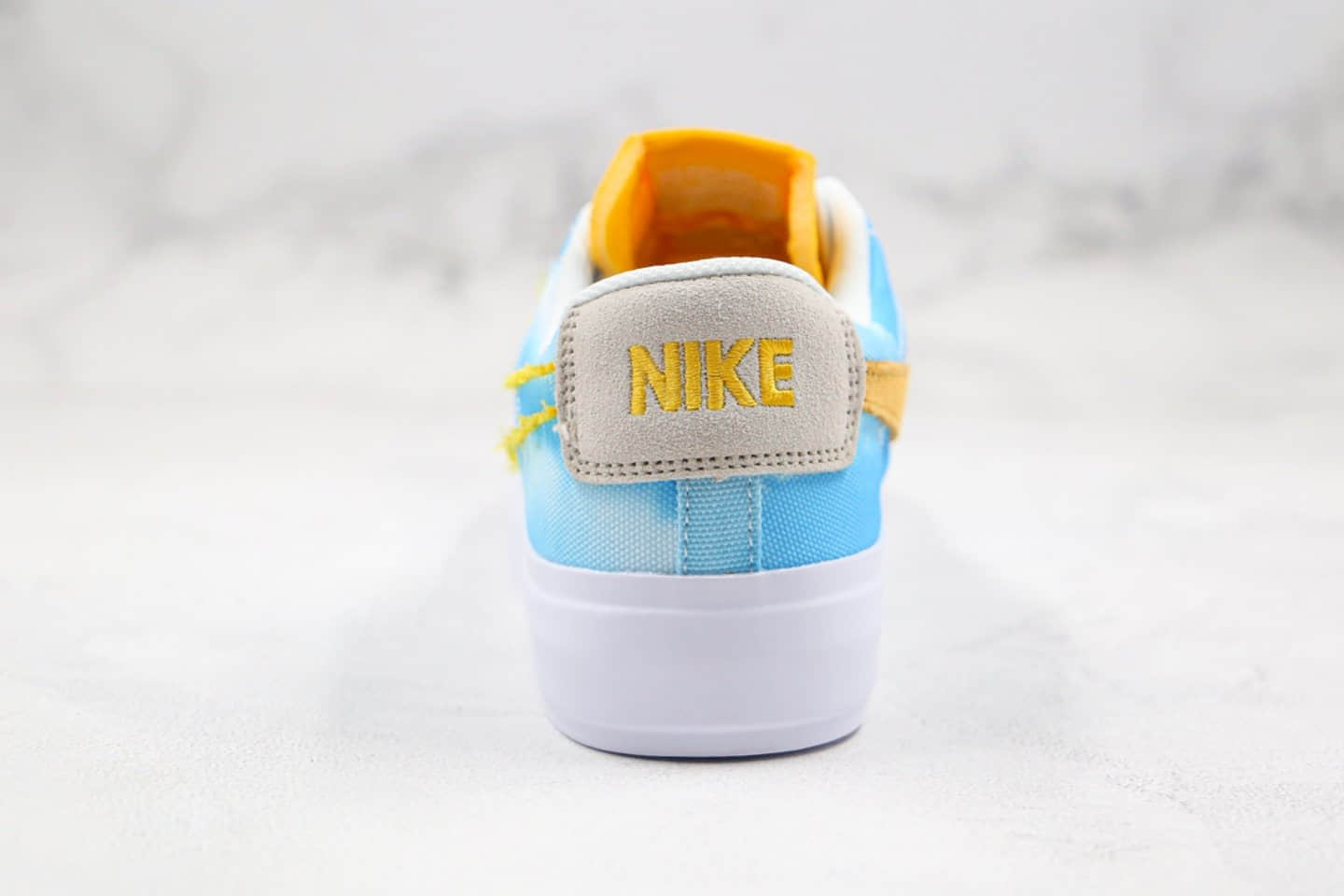 耐克Nike SB Blazer Edge纯原版本开拓者拆线板鞋蓝天白云区别市面通货 货号:CI3833-416