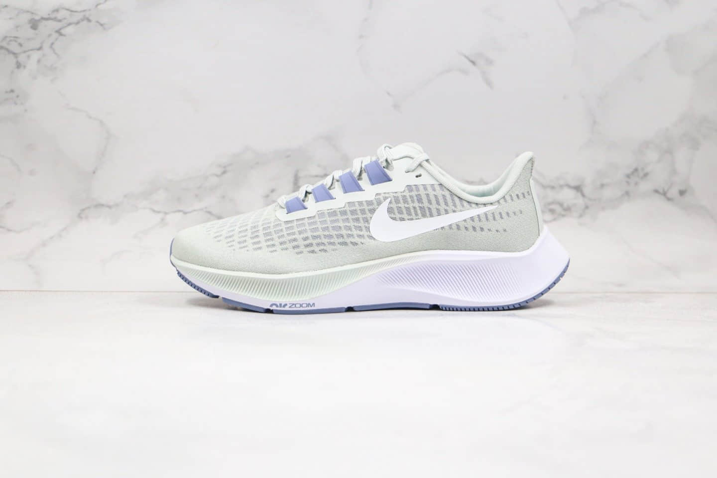 耐克Nike Zoom Pegasus 37公司级版本登月37代超轻网面透气跑步鞋灰绿色正确鞋盒钢印 货号:BQ9647-006