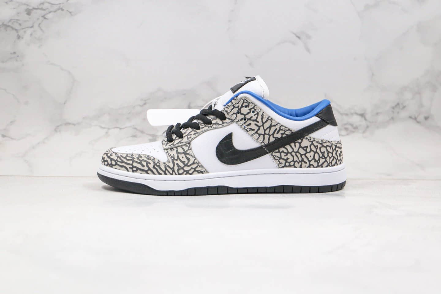 耐克Nike SB Dunk Low纯原版本低帮SB板鞋爆裂纹黑白色原楦原纸板开发 (ID:45058) - 图片1