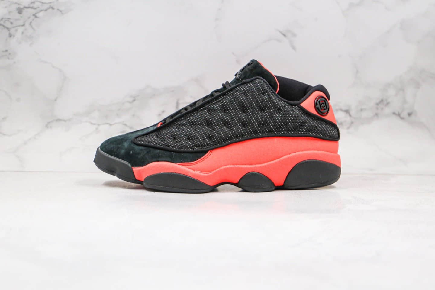 乔丹CLOT x Air Jordan 13 Low “Black and red”纯原版本陈冠希亲友限定低帮AJ13黑红色真碳原厂皮料 (ID:45094) - 图片1