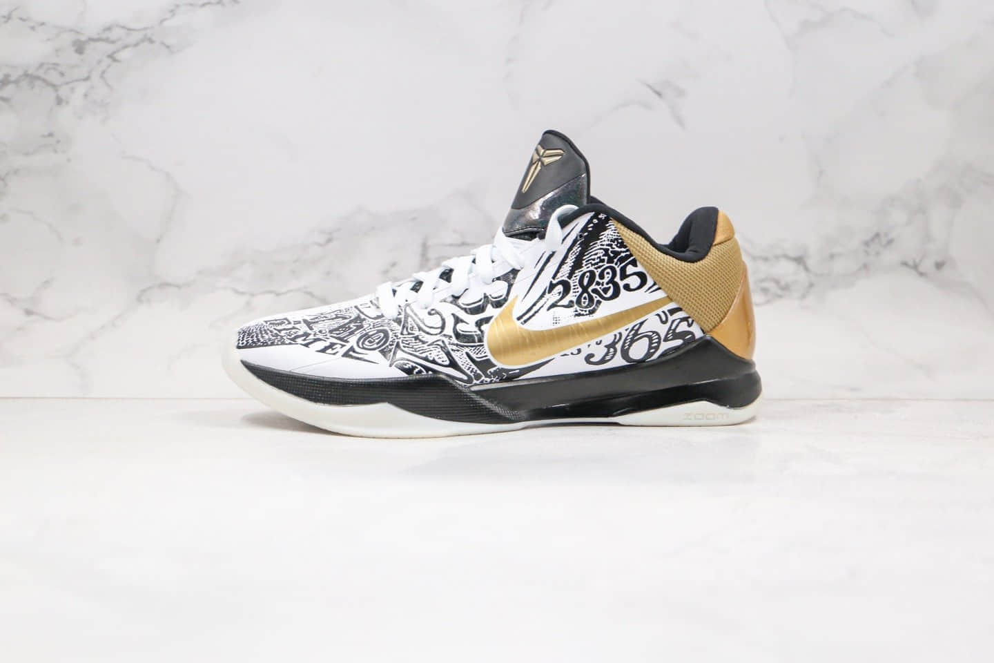 耐克Nike Zoom Kobe 5 Proyro纯原版本科比5代阴阳太极黑白鸳鸯配色篮球鞋内置碳板气垫支持实战 (ID:45170) - 图片1