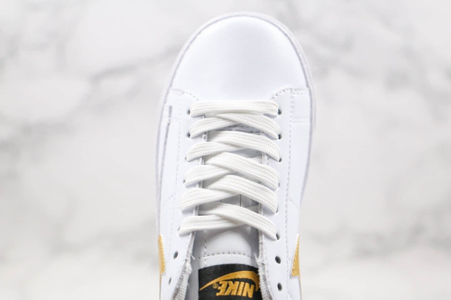 耐克Nike Blazer Low LE纯原版本低帮开拓者板鞋白金黑色皮面材质原楦头纸板打造 货号:AV9370-107