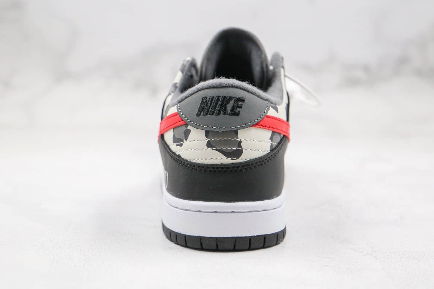 耐克Nike SB Dunk Low Pro 2020版纯原版本低帮DUNK迷彩波点ESSEN灰黑红色板鞋内置气垫原盒原标 货号:CU1727-006