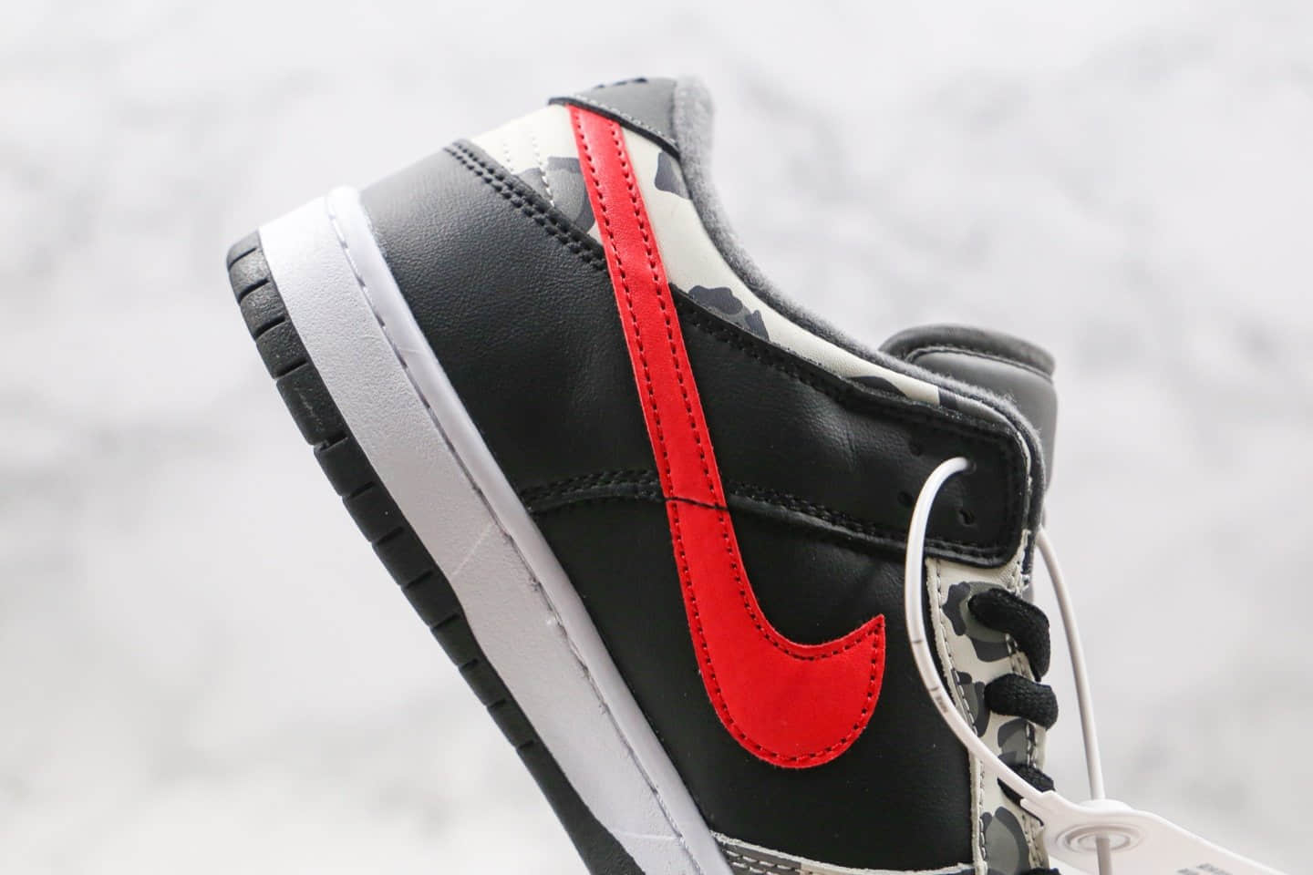耐克Nike SB Dunk Low Pro 2020版纯原版本低帮DUNK迷彩波点ESSEN灰黑红色板鞋内置气垫原盒原标 货号:CU1727-006