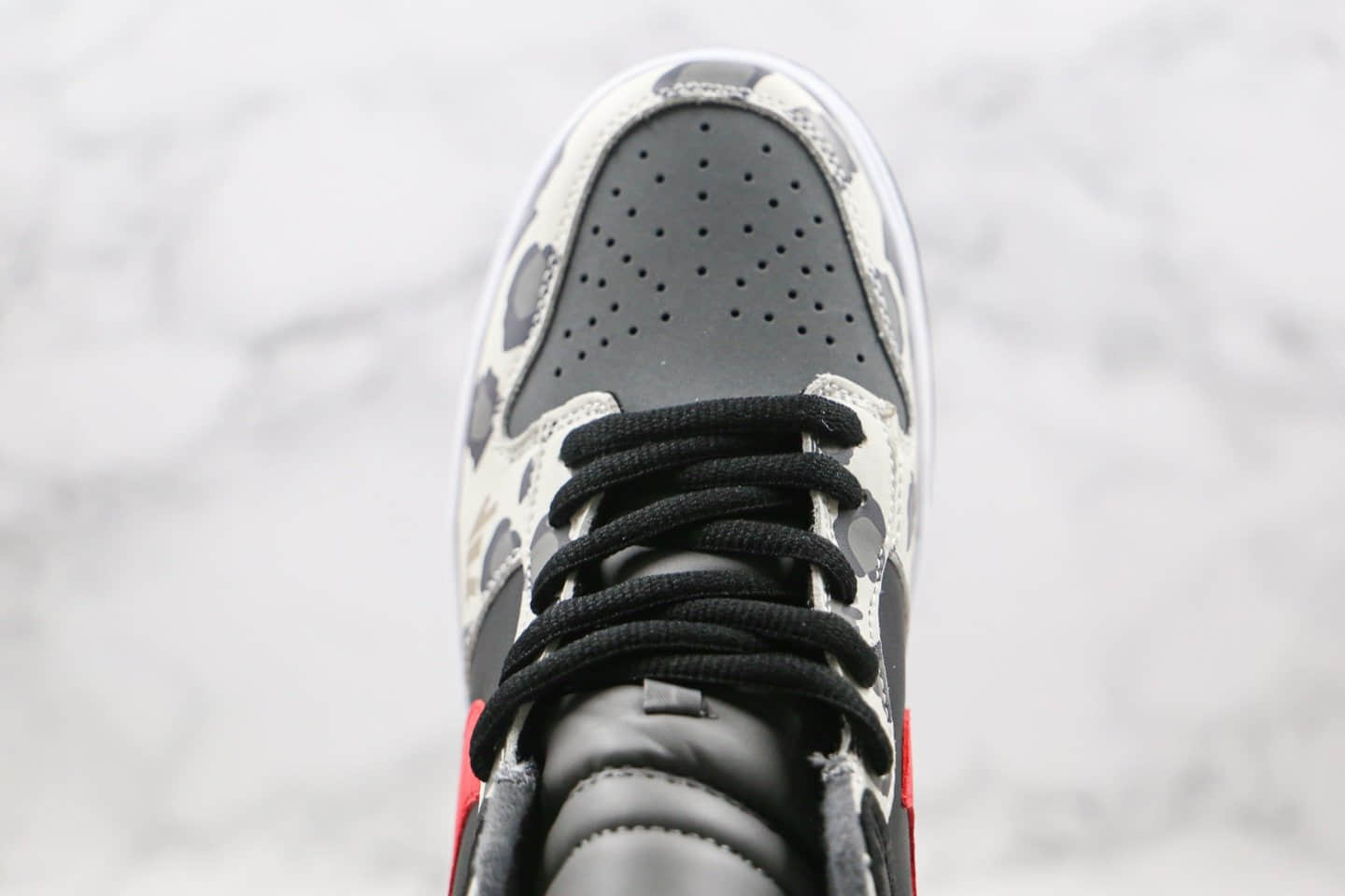 耐克Nike SB Dunk Low Pro 2020版纯原版本低帮DUNK迷彩波点ESSEN灰黑红色板鞋内置气垫原盒原标 货号:CU1727-006