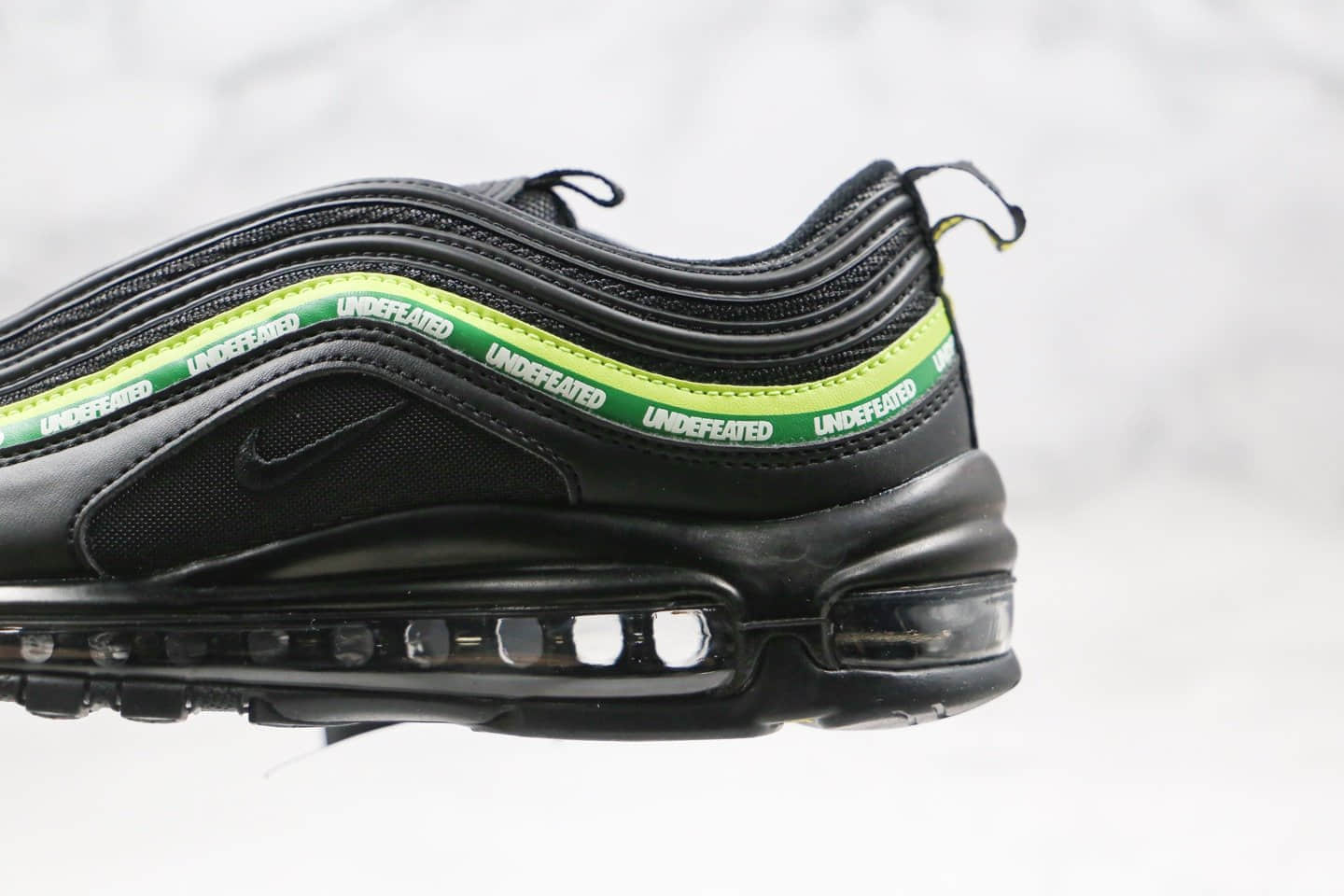 耐克Nike AIR MAX 97纯原版本子弹头气垫鞋Max97黑绿色内置全掌真气垫原鞋开模一比一打造 货号:AJ1986-111