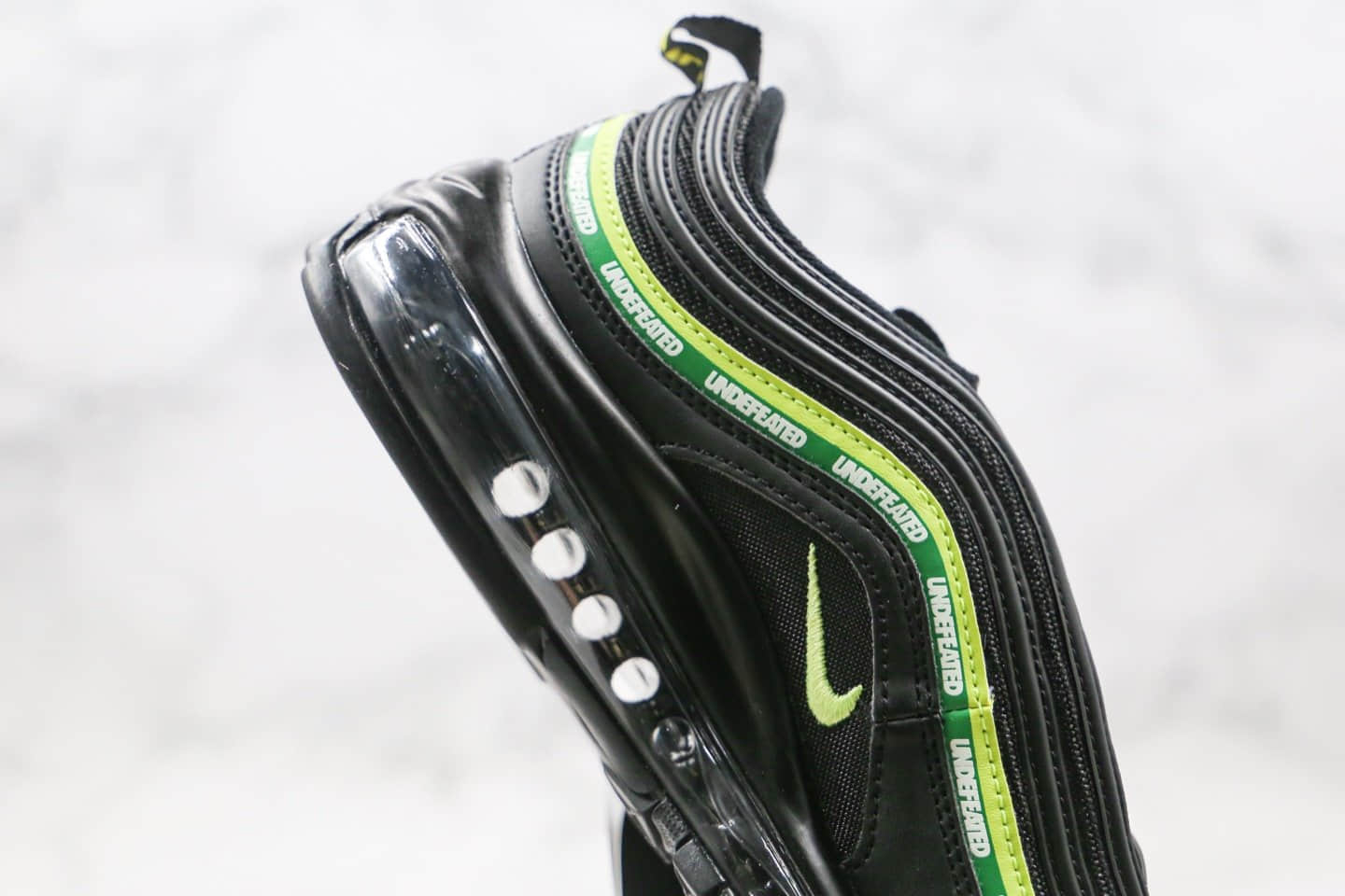耐克Nike AIR MAX 97纯原版本子弹头气垫鞋Max97黑绿色内置全掌真气垫原鞋开模一比一打造 货号:AJ1986-111
