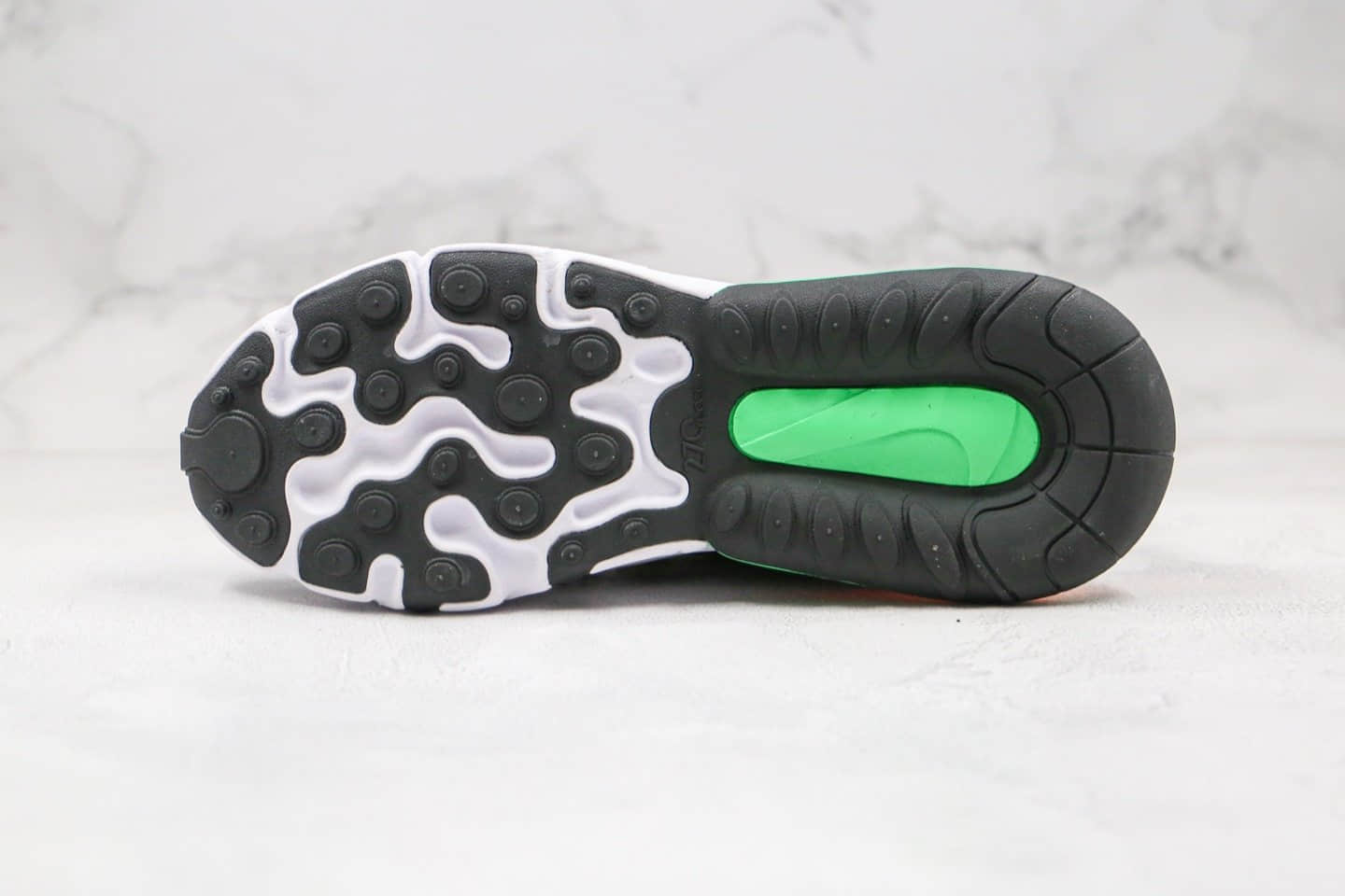 耐克Nike React Air Max 270 React LA Edition纯原版本高桥盾网纱系列Max270气垫鞋黑渐变红绿色内置真小潘气垫 货号:CK6547-001