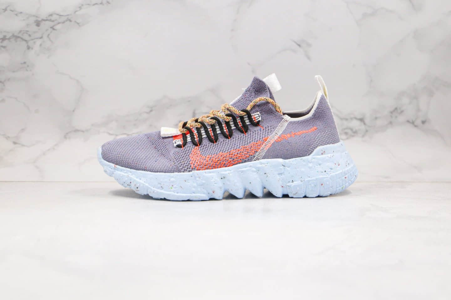耐克Nike Space Hippie纯原版本低帮飞线环保系列灰蓝色运动鞋原档案数据开发原盒原标 货号:CQ3986-001