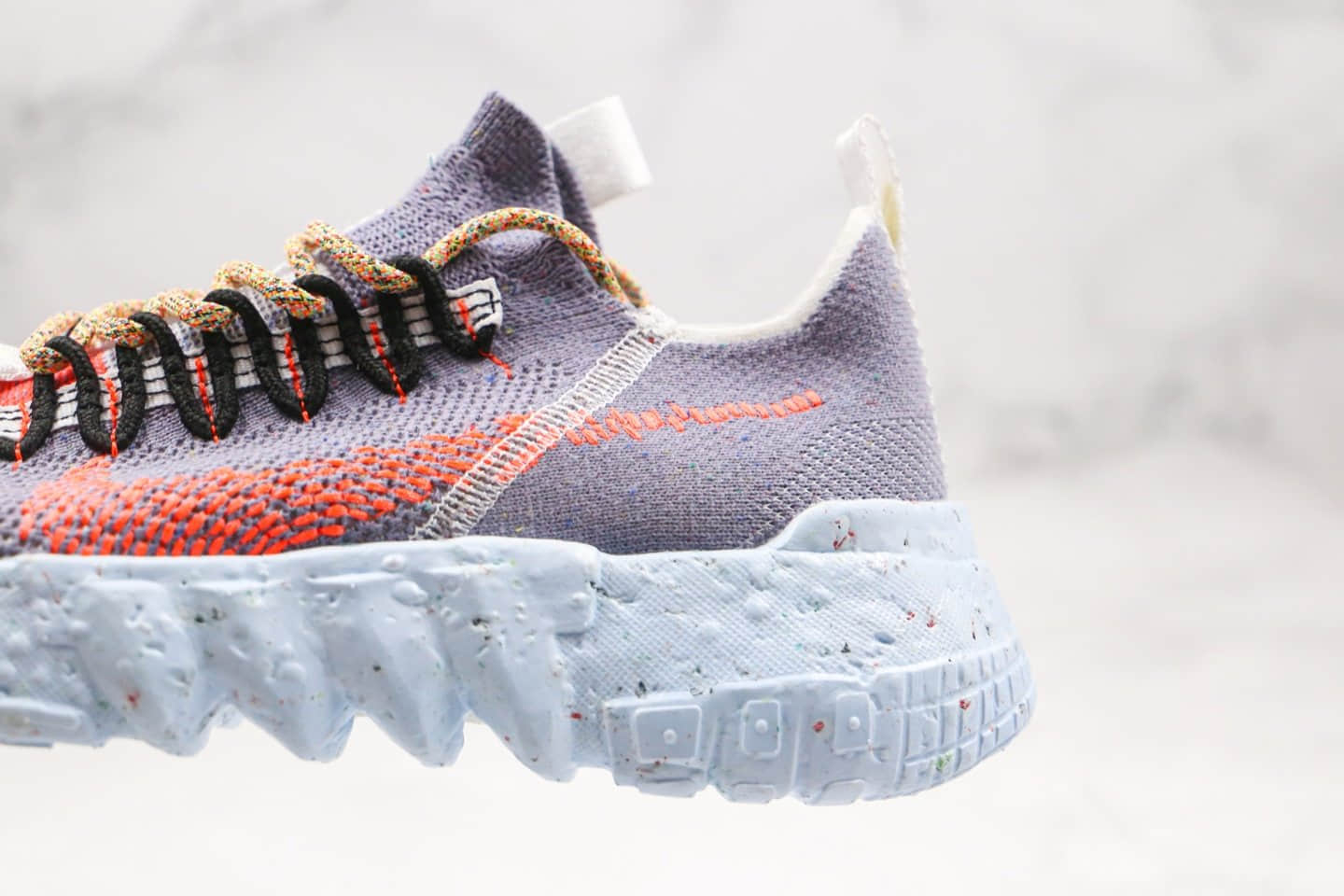 耐克Nike Space Hippie纯原版本低帮飞线环保系列灰蓝色运动鞋原档案数据开发原盒原标 货号:CQ3986-001