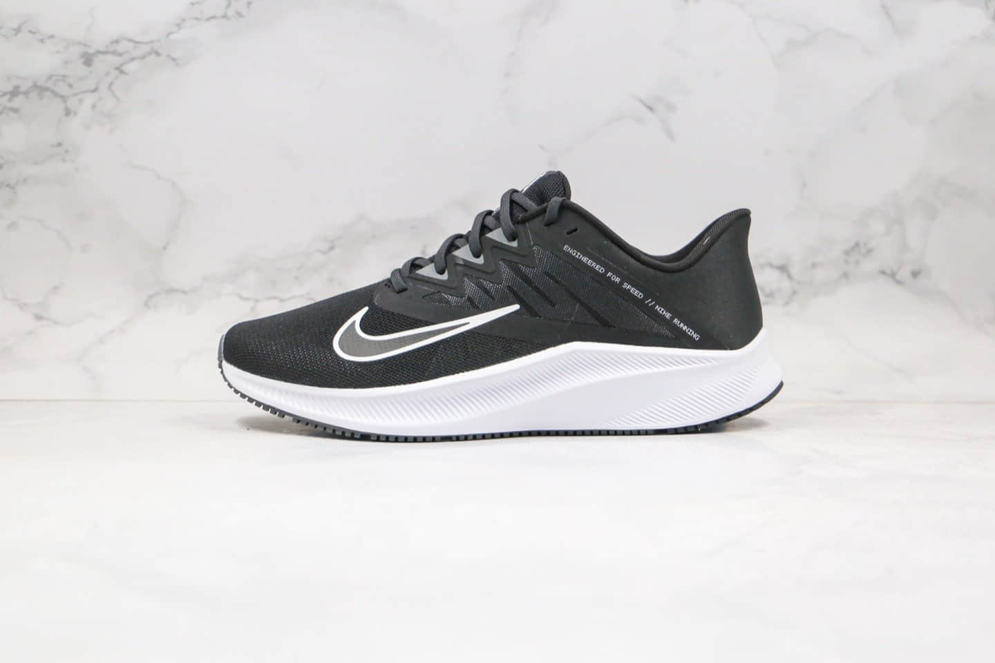 耐克Nike Quest 3公司级版本极速3代跑鞋黑白色原材打造 货号:CD0230-002