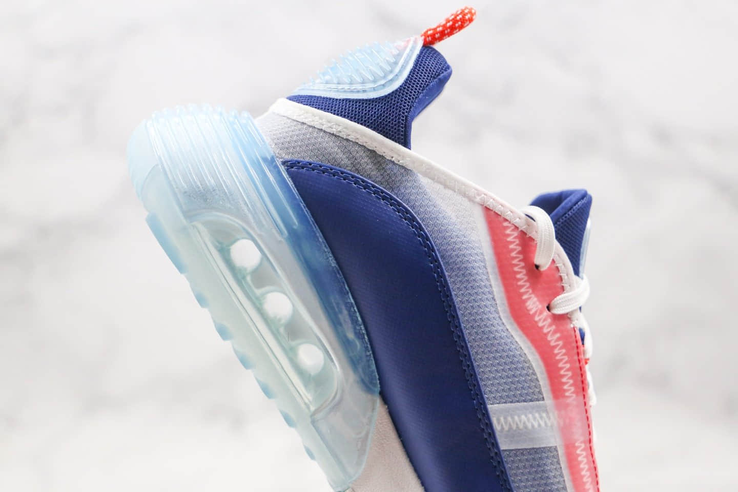 耐克Nike Max 2090纯原版本半透明网纱材质王一博代言款Max2090太空气垫鞋蓝红色内置真实气垫 货号:CT1091-101