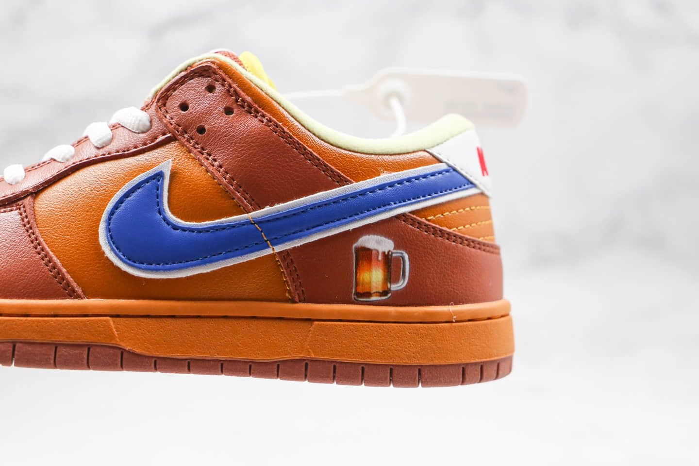 耐克Nike Dunk Low Pro 2020版纯原版本低帮啤酒棕蓝小麦色SB DUNK板鞋内置Zoom气垫 货号:3131170-741